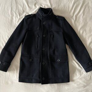 Express Military-Style Wool-Blend Coat